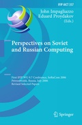 Cover: Perspectives on Soviet and Russian Computing - Springer