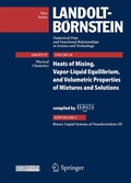 Cover: Binary Liquid Systems of Nonelectrolytes III - Springer