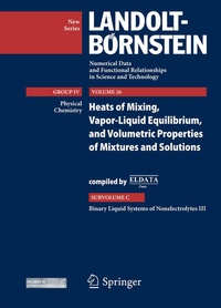 Enlarge image Cover: Binary Liquid Systems of Nonelectrolytes III - Springer