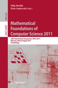 Cover: Mathematical Foundations of Computer Science 2011 - Springer