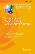 Cover: Adaptation and Value Creating Collaborative Networks - Springer