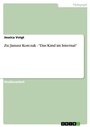 Cover: Zu: Janusz Korczak - "Das Kind im Internat" - GRIN Verlag