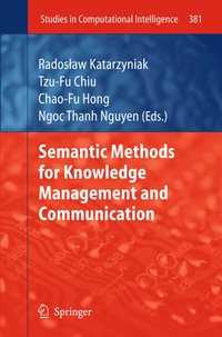 Enlarge image Cover: Semantic Methods for Knowledge Management and Communication - Springer