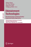 Cover: Edutainment Technologies. Educational Games and Virtual Reality/Augmented Reality Applications - Springer
