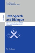 Cover: Text, Speech and Dialogue - Springer