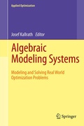 Cover: Algebraic Modeling Systems - Springer