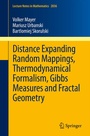 Cover: Distance Expanding Random Mappings, Thermodynamical Formalism, Gibbs Measures and Fractal Geometry - Springer