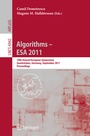 Cover: Algorithms -- ESA 2011 - Springer