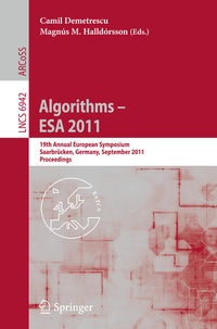 Enlarge image Cover: Algorithms -- ESA 2011 - Springer