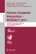 Cover: Human-Computer Interaction -- INTERACT 2011 - Springer