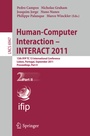 Cover: Human-Computer Interaction -- INTERACT 2011 - Springer