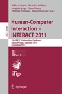 Cover: Human-Computer Interaction -- INTERACT 2011 - Springer