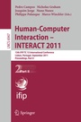 Cover: Human-Computer Interaction -- INTERACT 2011 - Springer