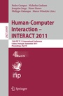 Cover: Human-Computer Interaction -- INTERACT 2011 - Springer