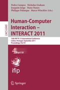 Cover: Human-Computer Interaction -- INTERACT 2011 - Springer