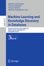 Cover: Machine Learning and Knowledge Discovery in Databases, Part III - Springer