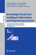 Cover: Knowledge-Based and Intelligent Information and Engineering Systems, Part I - Springer