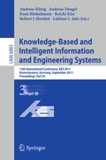 Cover: Knowledge-Based and Intelligent Information and Engineering Systems, Part III - Springer
