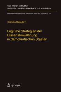 Abbildung von: Legitime Strategien der Dissensbewältigung in demokratischen Staaten - Springer