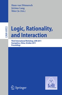 Enlarge image Cover: Logic, Rationality, and Interaction - Springer