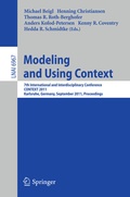 Cover: Modeling and Using Context - Springer