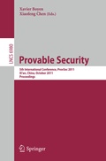 Cover: Provable Security - Springer
