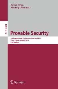 Enlarge image Cover: Provable Security - Springer