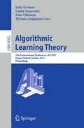 Cover: Algorithmic Learning Theory - Springer