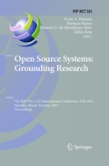 Cover: Open Source Systems: Grounding Research - Springer