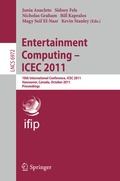 Cover: Entertainment Computing - ICEC 2011 - Springer