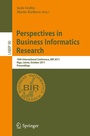 Cover: Perspectives in Business Informatics Research - Springer