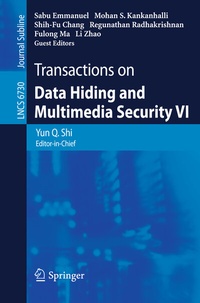 Enlarge image Cover: Transactions on Data Hiding and Multimedia Security VI - Springer