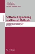 Cover: Software Engineering and Formal Methods - Springer
