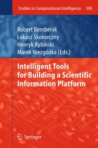Enlarge image Cover: Intelligent Tools for Building a Scientific Information Platform - Springer