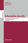 Cover: Information Security - Springer