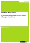 Cover: Le mouvement d'&eacute;tudiants en mai 1968, en Allemagne et en France - GRIN Verlag