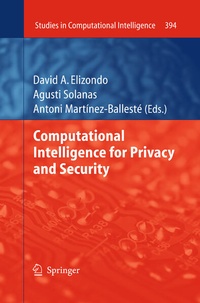 Enlarge image Cover: Computational Intelligence for Privacy and Security - Springer