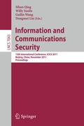 Cover: Information and Communication Security - Springer