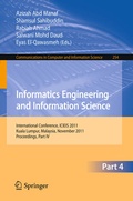 Cover: Informatics Engineering and Information Science, Part IV - Springer