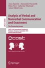 Cover: Analysis of Verbal and Nonverbal Communication and Enactment.The Processing Issues - Springer