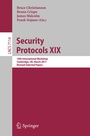Cover: Security Protocols XIX - Springer