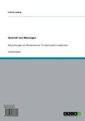 Cover: Heinrich von Morungen - GRIN Verlag