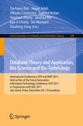 Cover: Database Theory and Application, Bio-Science and Bio-Technology - Springer
