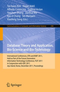 Enlarge image Cover: Database Theory and Application, Bio-Science and Bio-Technology - Springer