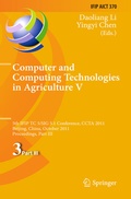 Cover: Computer and Computing Technologies in Agriculture - Springer