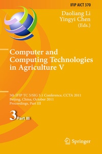Enlarge image Cover: Computer and Computing Technologies in Agriculture - Springer