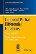 Cover: Control of Partial Differential Equations - Springer