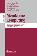 Cover: Membrane Computing - Springer