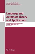 Cover: Language and Automata Theory and Applications - Springer