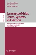 Cover: Economics of Grids, Clouds, Systems, and Services - Springer